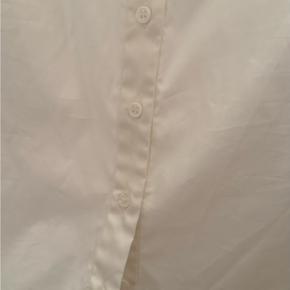 NWT-Zara Puff Belle Sleeve White Button Down - Picture 3 of 6
